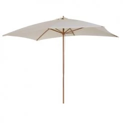 Outsunny Parasols Parasol Droit Rectangulaire Crème