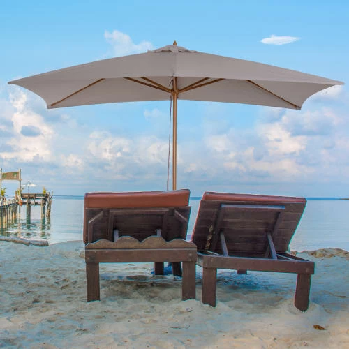 Outsunny Parasols Parasol Droit Rectangulaire Gris 4 Outsunny Parasols Parasol Droit Rectangulaire Gris – Image 2