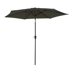 Happy Garden Parasols Parasol Droit Rond 2,70m En Aluminium Et Toile Rouge -Tapis extérieur Soldes parasol droit rond 2 70m en aluminium et toile grise 1