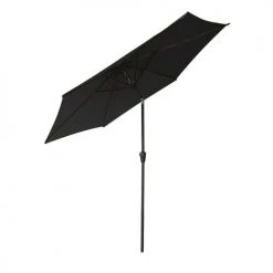 Happy Garden Parasols Parasol Droit Rond 2,70m En Aluminium Et Toile Noire -Tapis extérieur Soldes parasol droit rond 2 70m en aluminium et toile noire 3