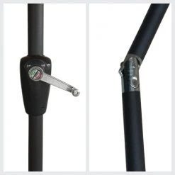 Happy Garden Parasols Parasol Droit Rond 2,70m En Aluminium Et Toile Rouge -Tapis extérieur Soldes parasol droit rond 2 70m en aluminium et toile rouge 2