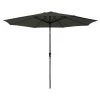Happy Garden Parasols Parasol Droit Rond 3,30m En Aluminium Et Toile Grise -Tapis extérieur Soldes parasol droit rond 3 30m en aluminium et toile grise