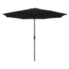 Happy Garden Parasols Parasol Droit Rond 3,30m En Aluminium Et Toile Noire -Tapis extérieur Soldes parasol droit rond 3 30m en aluminium et toile noire