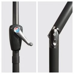 Happy Garden Parasols Parasol Droit Rond 3,30m En Aluminium Et Toile Rouge -Tapis extérieur Soldes parasol droit rond 3 30m en aluminium et toile rouge 1