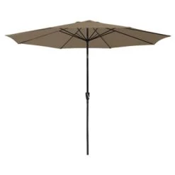 Happy Garden Parasols Parasol Droit Rond 3,30m En Aluminium Et Toile Rouge -Tapis extérieur Soldes parasol droit rond 3 30m en aluminium et toile taupe 6