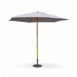 Alice's Garden Parasols Parasol Droit Rond 3m Beige - Mât En Bois