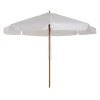 Outsunny Parasols Parasol Droit Rond Bois De Bambou Crème -Tapis extérieur Soldes parasol droit rond bois de bambou creme