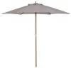 Outsunny Parasols Parasol Droit Rond Grande Taille De Jardin Bambou Gris D2,5cm -Tapis extérieur Soldes parasol droit rond grande taille de jardin bambou gris d2 5cm