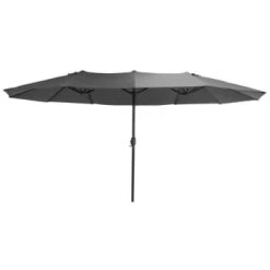 Proloisirs Parasols Parasol En Acier 4.5x2.7 M Ovale Taupe -Tapis extérieur Soldes parasol en acier 4 5x2 7 m ovale gris