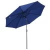 Outsunny Parasols Parasol En Aluminium Rond Inclinable Bleu 2 Outsunny Parasols Parasol En Aluminium Rond Inclinable Bleu -Tapis extérieur Soldes parasol en aluminium rond inclinable bleu