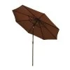 Outsunny Parasols Parasol En Aluminium Rond Inclinable Chocolat -Tapis extérieur Soldes parasol en aluminium rond inclinable chocolat