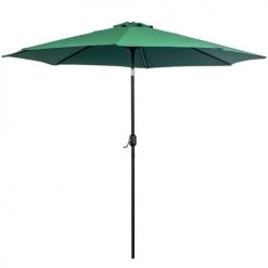 Outsunny Parasols Parasol En Aluminium Rond Inclinable Vert -Tapis extérieur Soldes parasol en aluminium rond inclinable vert 3