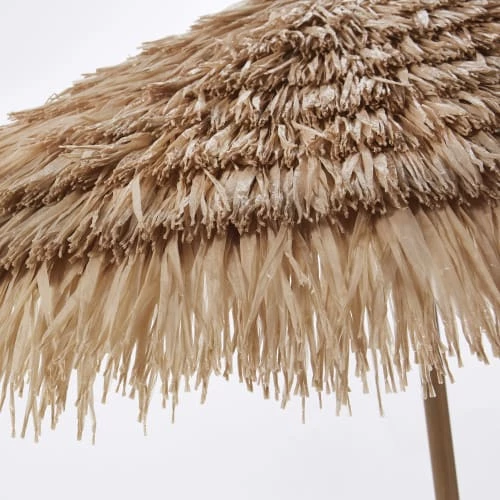 Maisons Du Monde Parasols Parasol En Métal Imitation Bois Avec Franges Coloris Naturel 4 Maisons Du Monde Parasols Parasol En Métal Imitation Bois Avec Franges Coloris Naturel – Image 2