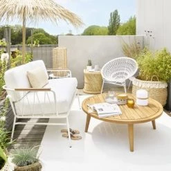 Maisons Du Monde Parasols Parasol En Sapin Et Fibre Végétale Tressée -Tapis extérieur Soldes parasol en sapin et fibre vegetale tressee 1000 12 3 176795 5