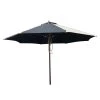 Gescova Parasols Parasol En Toile Noire Et Bois 3,5m -Tapis extérieur Soldes parasol en toile noire et bois 3 5m