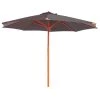 Gecko Jardin Parasols Parasol Gris En Bois 350 Cm -Tapis extérieur Soldes parasol gris en bois 350 cm