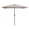 Wadiga Parasols Parasol Inclinable Avec Manivelle En Aluminium Et Toile Gris Taupe -Tapis extérieur Soldes parasol inclinable avec manivelle en aluminium et toile gris taupe