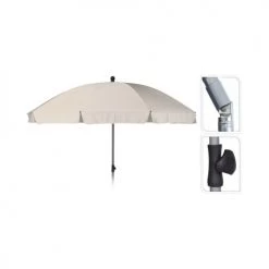 Wadiga Parasols Parasol Inclinable Beige - Diamètre 250cm -Tapis extérieur Soldes parasol inclinable beige diametre 250cm 2