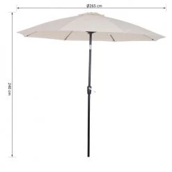 Outsunny Parasols Parasol Inclinable Crème -Tapis extérieur Soldes parasol inclinable creme 2