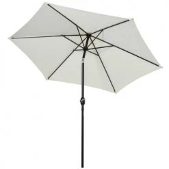 Outsunny Parasols Parasol Inclinable De Jardin Crème