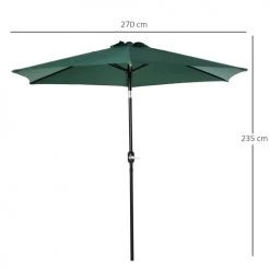 Outsunny Parasols Parasol Inclinable De Jardin Vert -Tapis extérieur Soldes parasol inclinable de jardin vert 2