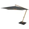 Maisons Du Monde Parasols Parasol Inclinable En Aluminium Avec Pied Toile Gris Anthracite 3x3