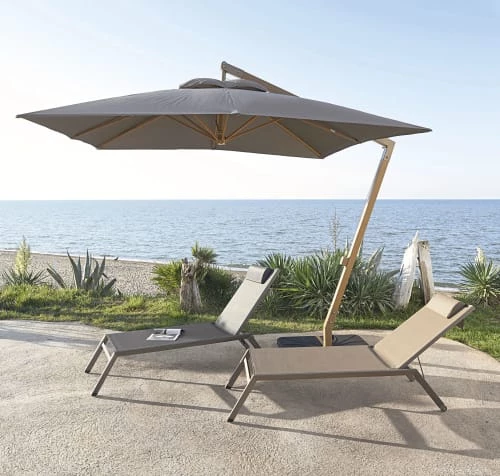 Maisons Du Monde Parasols Parasol Inclinable En Aluminium Avec Pied Toile Gris Anthracite 3x3 6 Maisons Du Monde Parasols Parasol Inclinable En Aluminium Avec Pied Toile Gris Anthracite 3x3 – Image 4
