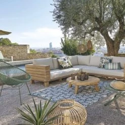 Maisons Du Monde Parasols Parasol Inclinable En Aluminium Toile Taupe 3x3M -Tapis extérieur Soldes parasol inclinable en aluminium toile taupe 3x3m 1000 15 33 139925 9