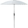 Wadiga Parasols Parasol Inclinable Manivelle Toile Blanche Shanghai - Diamètre 270cm -Tapis extérieur Soldes parasol inclinable manivelle toile blanche shanghai diametre 270cm