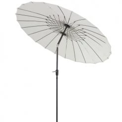 Outsunny Parasols Parasol Inclinable Rond Crème