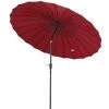 Outsunny Parasols Parasol Inclinable Rond Rouge