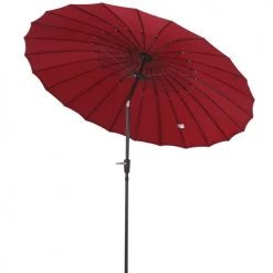Outsunny Parasols Parasol Inclinable Rond Rouge