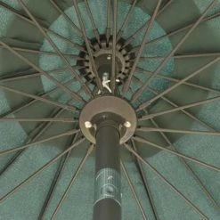 Outsunny Parasols Parasol Inclinable Rond Vert -Tapis extérieur Soldes parasol inclinable rond vert 5