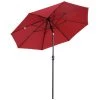 Outsunny Parasols Parasol Inclinable Rouge -Tapis extérieur Soldes parasol inclinable rouge