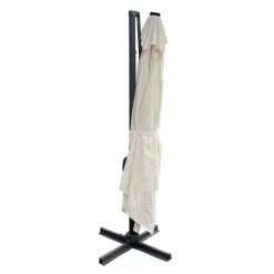 Happy Garden Parasols Parasol Led Déporté Carré 3x3m Toile Beige Avec Housse -Tapis extérieur Soldes parasol led deporte carre 3x3m toile beige avec housse 4