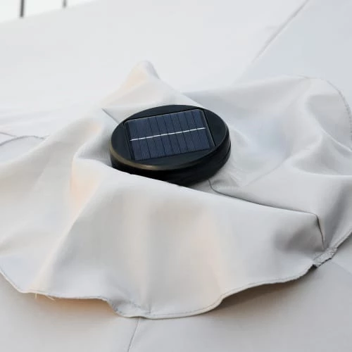 Outsunny Parasols Parasol Lumineux Hexagonal Inclinable Parasol LED Gris 7 Outsunny Parasols Parasol Lumineux Hexagonal Inclinable Parasol LED Gris – Image 5