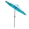 Outsunny Parasols Parasol Lumineux LED Octogonal Inclinable Bleu Turquoise -Tapis extérieur Soldes parasol lumineux led octogonal inclinable bleu turquoise