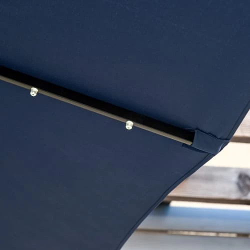 Outsunny Parasols Parasol Lumineux Rectangulaire Inclinable Bleu 8 Outsunny Parasols Parasol Lumineux Rectangulaire Inclinable Bleu – Image 6