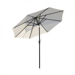 Outsunny Parasols Parasol Octogonal Inclinable LED Crème -Tapis extérieur Soldes parasol octogonal inclinable led creme 2
