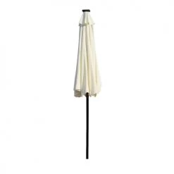 Outsunny Parasols Parasol Octogonal Inclinable LED Crème -Tapis extérieur Soldes parasol octogonal inclinable led creme 3