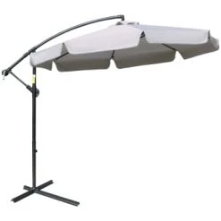 Outsunny Parasols Parasol Octogonal Inclinable Manivelle Acier époxy Polyester Rouge -Tapis extérieur Soldes parasol octogonal inclinable manivelle acier epoxy polyester gris 7