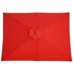 Outsunny Parasols Parasol Rectangulaire Inclinable Rouge -Tapis extérieur Soldes parasol rectangulaire inclinable rouge 5
