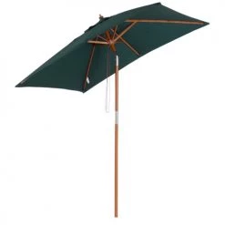Outsunny Parasols Parasol Rectangulaire Inclinable Vert