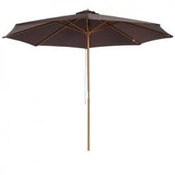 Outsunny Parasols Parasol Rond Grande Taille Chocolat