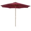 Outsunny Parasols Parasol Rond Grande Taille Rouge -Tapis extérieur Soldes parasol rond grande taille rouge