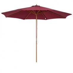 Outsunny Parasols Parasol Rond Grande Taille Rouge