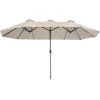 Tectake Parasols Parasol SILIA En Aluminium 460 X 270 Cm Réglable En Hauteur Beige -Tapis extérieur Soldes parasol silia en aluminium 460 x 270 cm reglable en hauteur beige