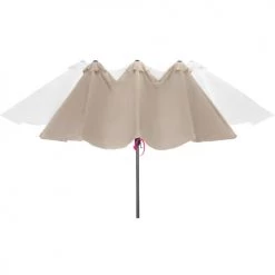 Tectake Parasols Parasol SILIA En Aluminium 460 X 270 Cm Réglable En Hauteur Beige -Tapis extérieur Soldes parasol silia en aluminium 460 x 270 cm reglable en hauteur beige 3