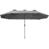 Tectake Parasols Parasol SILIA En Aluminium 460 X 270 Cm Réglable En Hauteur Gris -Tapis extérieur Soldes parasol silia en aluminium 460 x 270 cm reglable en hauteur gris