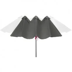 Tectake Parasols Parasol SILIA En Aluminium 460 X 270 Cm Réglable En Hauteur Gris -Tapis extérieur Soldes parasol silia en aluminium 460 x 270 cm reglable en hauteur gris 3